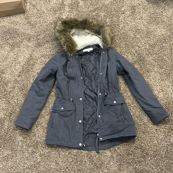 Women’s Small Grey Fur Jacket - Picture 1 of 12